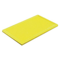 Gastro Doštička na krájanie plastová 50 × 30 × 2 cm, s drážkou, žltá