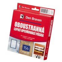 DEN BRAVEN - Obojstranne lepiaca a upevňovacia páska 15mmx1 biela - 5m