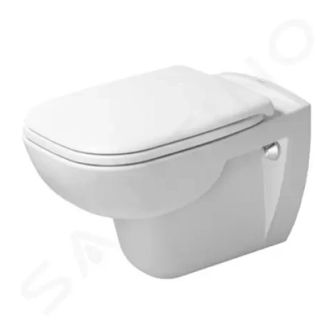 DURAVIT - D-Code Závesné WC, Rimless, doska SoftClose, biela 45700900A1