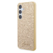 Guess PC/TPU Glitter Flakes Metal Logo Zadný Kryt pre Samsung Galaxy S24 Gold