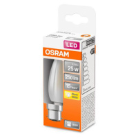 Sviečka OSRAM LED B22d 2,5 W 2 700 K matná