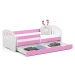 Detská posteľ PLAY 180x80 cm ružová