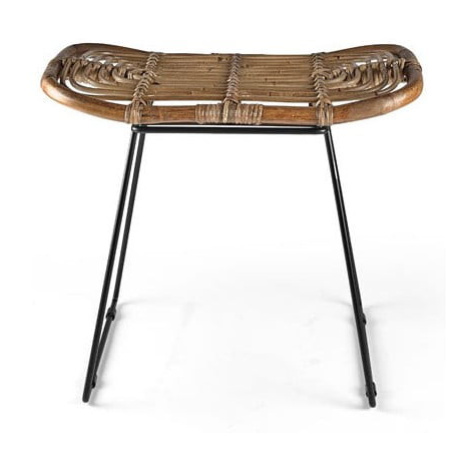 Ratanová stolička v čierno-prírodnej farbe Sokna – Villa Collection