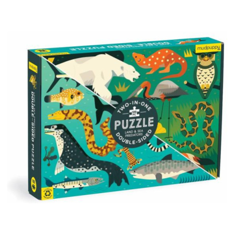 Mudpuppy Obojstranné puzzle Pozemní a morskí predátori 100 dielikov