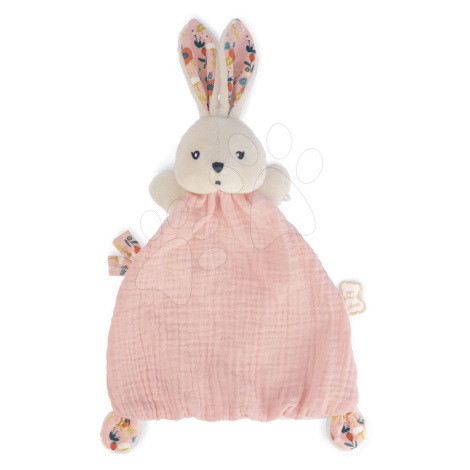 Textilný zajačik na maznanie Coquelicot Rabbit Poppy Doudou K'doux Kaloo ružový 20 cm z jemného 