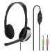 HAMA 139900 PC OFFICE STEREO HEADSET HS-P100, CIERNY