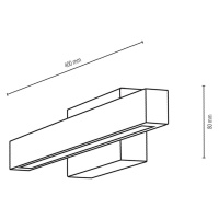 Envostar Zrkadlo LED nástenné svetlo, šírka 40 cm