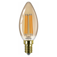 Philips LED filament žiarovka E14 B35 6W (40W) 1800K nestmievateľná, jantárová