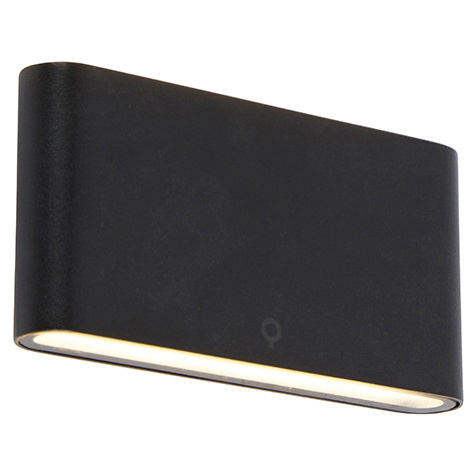 Moderné vonkajšie nástenné svietidlo čierne 17,5 cm vrátane LED IP65 - Batt QAZQA
