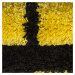 Kusový koberec Fun 6001 yellow Rozmery koberca: 120x120 kruh