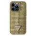 Guess Rhinestones Triangle Metal Logo Kryt pre iPhone 15 Pro Gold