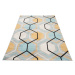 TA Modrosivý geometrický koberec Adelia Rozmer: 200x290 cm