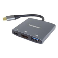 PremiumCord adaptér USB-C na HDMI, USB3.0, PD, rozlíšenie 4K a FULL HD 1080p,