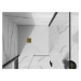 MEXEN/S - Stone+ štvorcová sprchová vanička 90 x 90, biela, mriežka zlatá 44109090-G