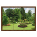 FTN S 2456 AG Design vliesová fototapeta 4-dielna Window in garden, veľkosť 360 x 270 cm