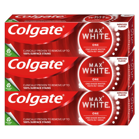 COLGATE Max White One Sensational Mint  Zubná pasta 3 x 75 ml