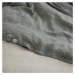Khaki predĺžené ľanové obliečky na dvojlôžko 200x220 cm – Linen Tales