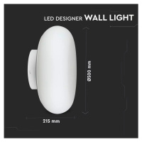 Nástenné LED svietidlo Designer 25W, 3000K, 2100lm, stmievateľné (TRIAC) VT-7352 (V-TAC)