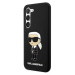 Karl Lagerfeld Liquid Silicone Ikonik NFT Zadný Kryt pre Samsung Galaxy S23 Black