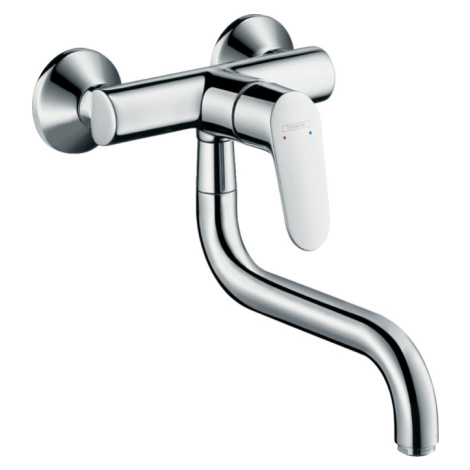 Hansgrohe Focus M41, kuchynská páková batéria na stenu, spodný výtok, 1jet, chrómová, HAN-318250