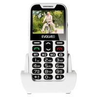 EVOLVEO EasyPhone XD, mobilný telefón pre seniorov s nabíjacím stojanom (biely)