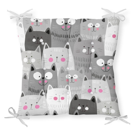 Sedák na stoličku Minimalist Cushion Covers Gray Cats, 40 x 40 cm Mila Home