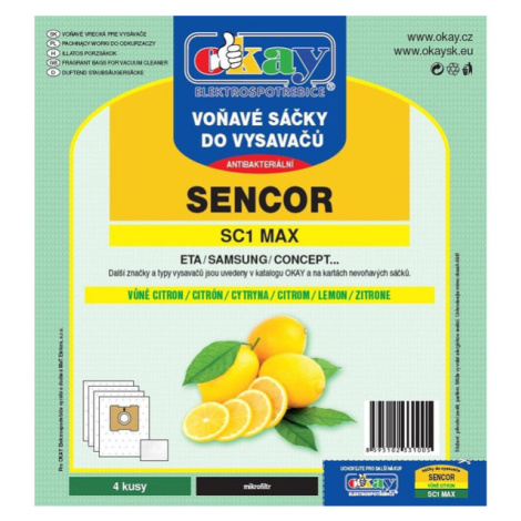Vrecká do vysávača Sencor MAXSC1, vôňa citrón, 4ks Jolly