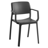 Stohovateľná stolička, čierna, DENTON