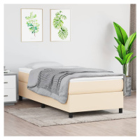 vidaXL Rám na boxspring posteľ krémový 100x200 cm látka