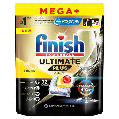 Finish Ultimate PLUS lemon kapsule do umývačky riadu 72 ks