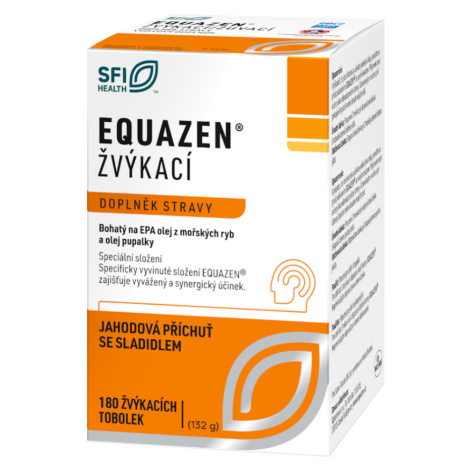 EQUAZEN S jahodovou príchuťou 180 žuvacích kapsúl