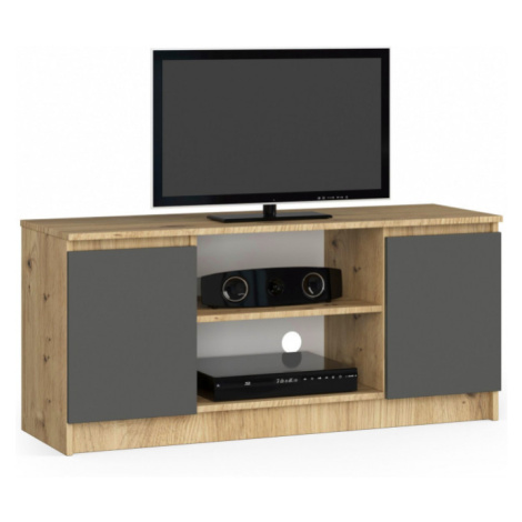 Stolík pod TV RTV 120 2D 1P dub artisan / sivý