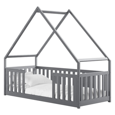 Posteľ Domček Bee 80x180 sivá MERKURY MARKET