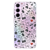 Odolné silikónové puzdro iSaprio - Vintage Pattern 01 - black - Samsung Galaxy A55 5G