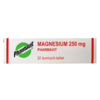 PHARMAVIT Magnesium 250 g 20 šumivých tabliet