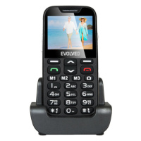Tlačidlový telefón pre seniorov Evolveo EasyPhone XD, čierna