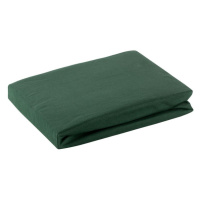 Zelená bavlnená jersey posteľná plachta 220x200+30 cm