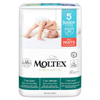 MOLTEX Pure & Nature Natiahacie plienkové nohavičky Junior 9–14 kg 20 ks