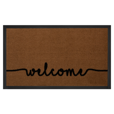 Protiskluzová rohožka Welcome 103794 Lightbrown Anthracite - na ven i na doma - 45x75 cm Hanse H