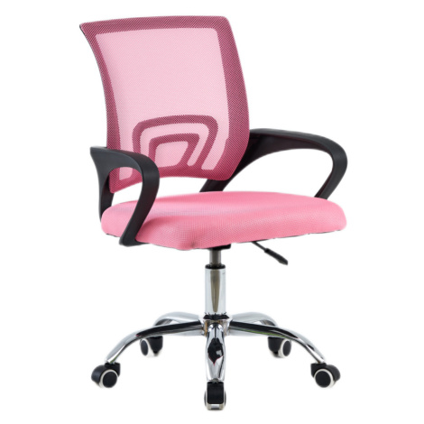 Kancelárska stolička, ružová/čierna, DEX 4 NEW Tempo Kondela