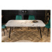 Estila Retro dizajnový jedálenský stôl Forisma s bielou povrchovou doskou s mramorovým vzhľadom 