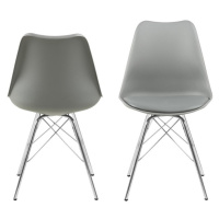 Dkton 23943 Dizajnová stolička Nasia, sivá