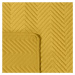Horčicový zamatový prehoz na posteľ SOFIA 220x240 cm