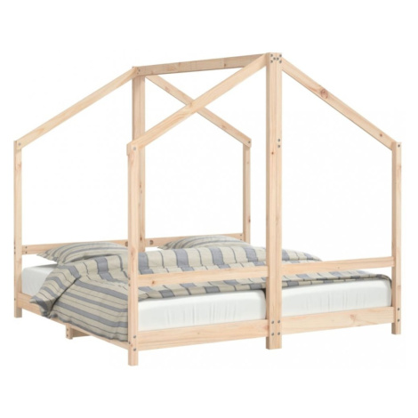 Dvojitá detská domčeková posteľ Dekorhome 80 x 160 cm,Dvojitá detská domčeková posteľ Dekorhome  vidaXL