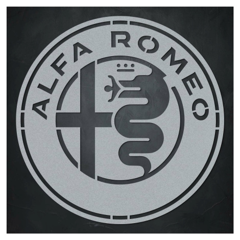Drevené logo na stenu - Alfa Romeo