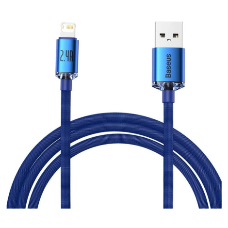 Kábel Baseus Crystal cable USB to Lightning, 2.4A, 2m (blue)
