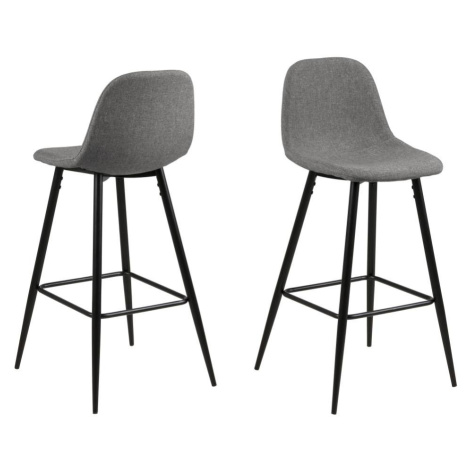 Dkton Dizajnová barová stolička Nayeli, svetlo šedá a čierna