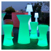 Newgarden Corfu LED barová stolička so solárnou batériou+na dobíjanie