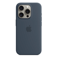 iPhone 15 Pre Silicone Case with MS - Storm Blue