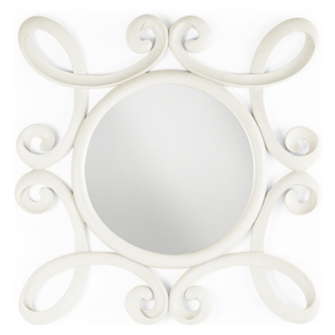 Estila Rustikálne nástenné zrkadlo M-VINTAGE s rámom z mahagónového dreva bielej farby 100cm